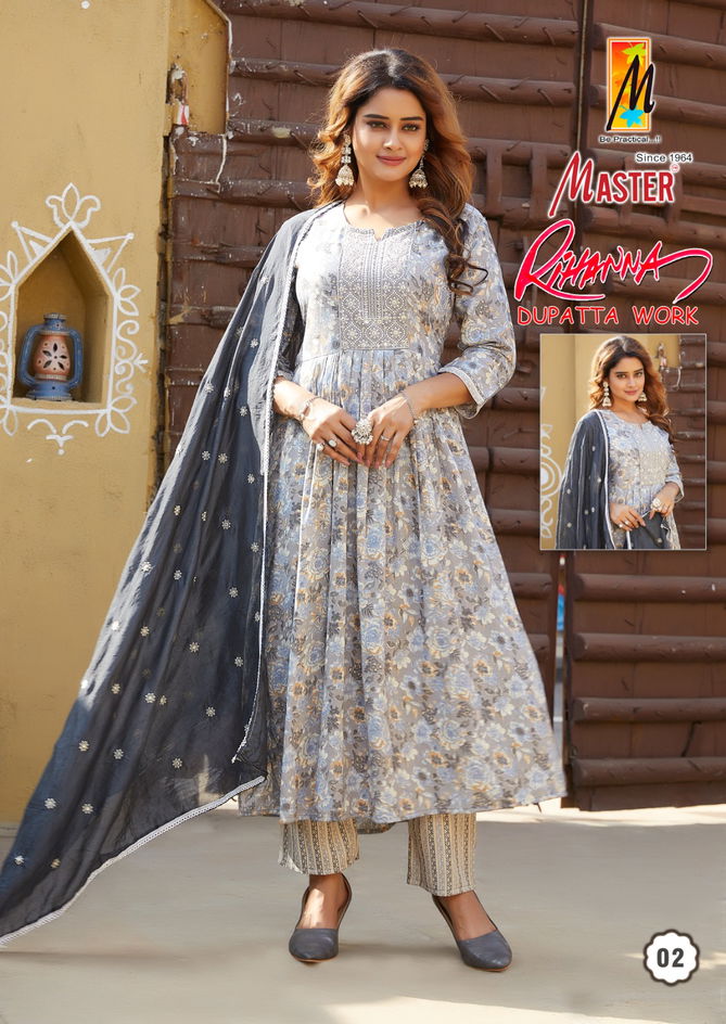 Rihanna By Master Naira Cut Capsule Printed Kurti With Bottom Dupatta Wholesale Market In Surat
